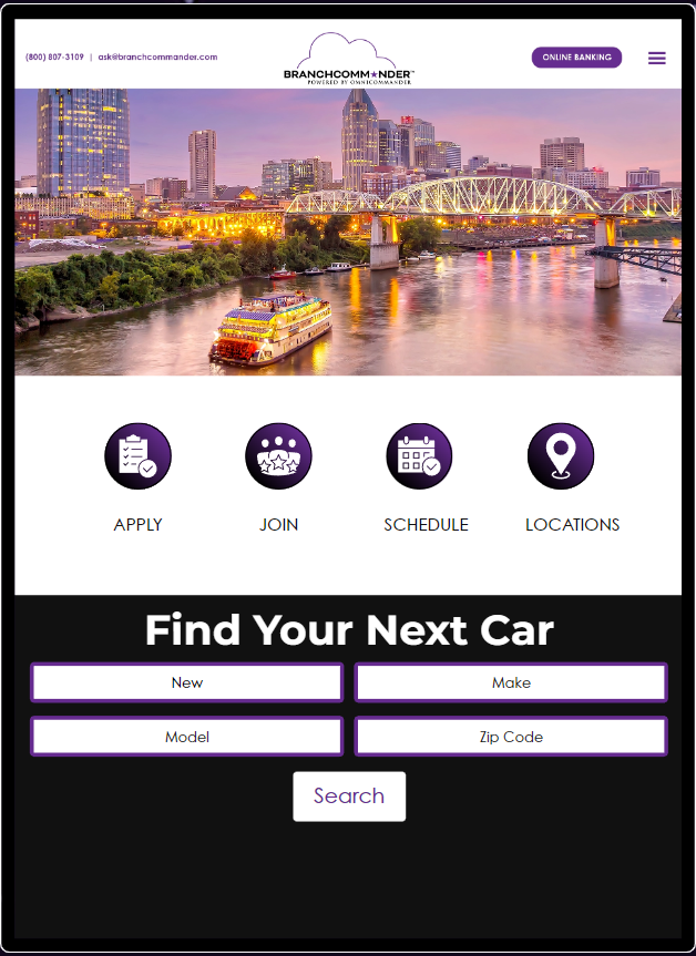 Image of a demo website